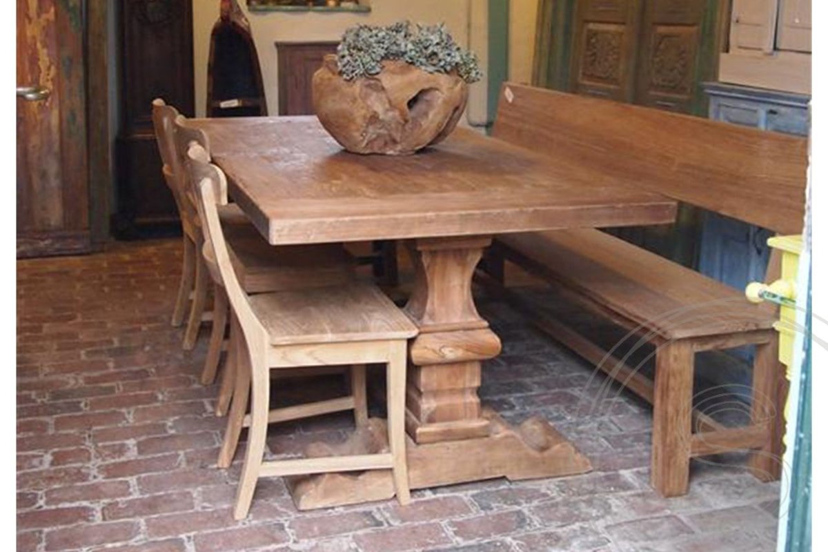 Teakholz Klostertisch 200x100 - Souren Furniture (CH)