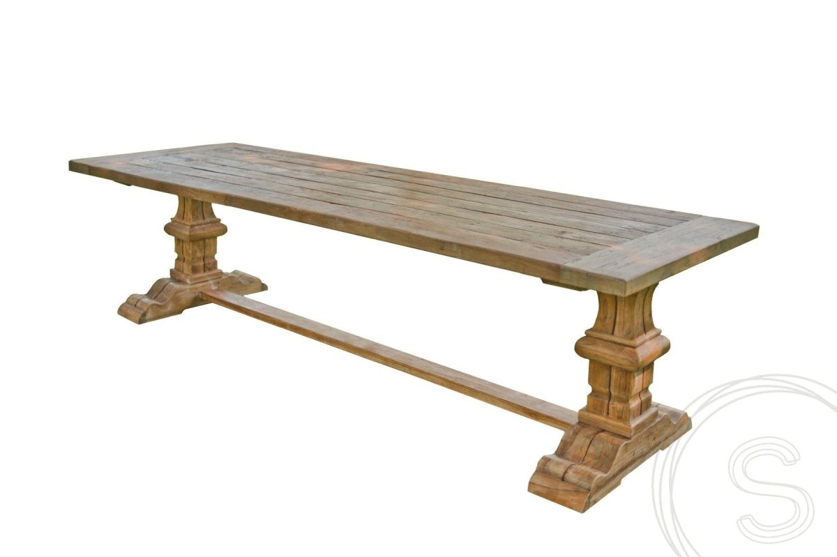 Teakholz Klostertisch Gartentisch 250 x 100 - Souren Furniture (CH)