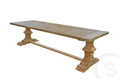 Teakholz Klostertisch Gartentisch 250 x 100 - Souren Furniture (CH)