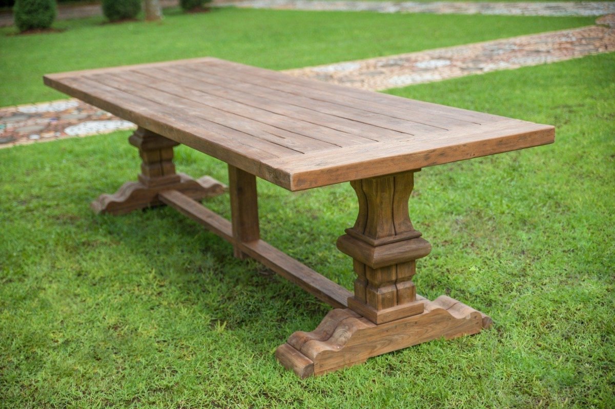 Teakholz Klostertisch Gartentisch 300 x 100 - Souren Furniture (CH)