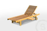 Teakholz Liegebett mit Rollen - Souren Furniture (CH)