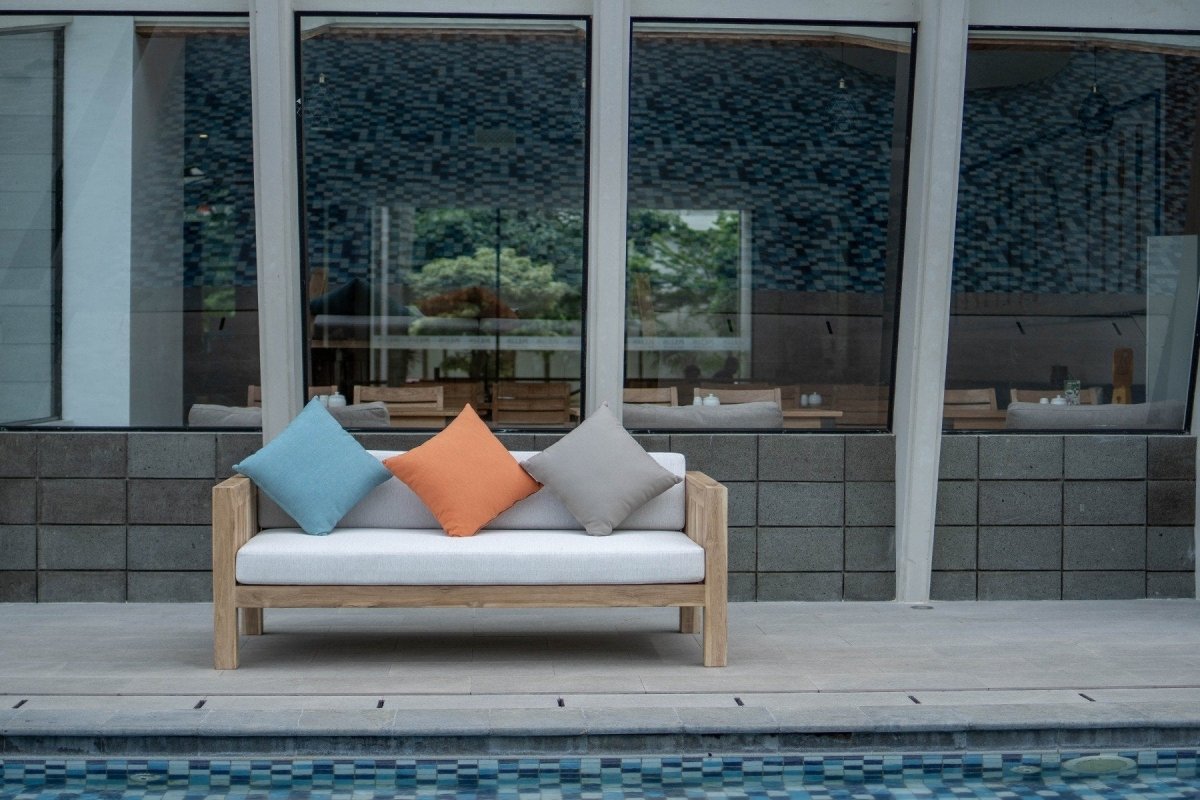 Teakholz Lounge Bank Algarve - Souren Furniture (CH)