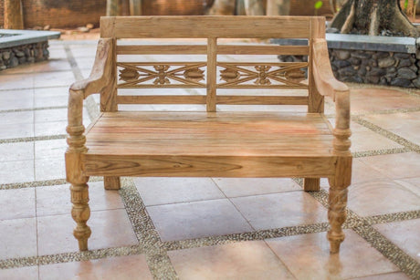 Teakholz Lounge Gartenbank 120cm XL - Souren Furniture (CH)