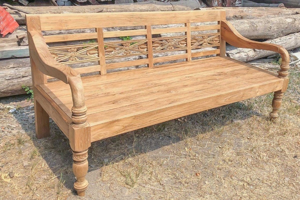 Teakholz Lounge Gartenbank 200cm XL - Souren Furniture (CH)