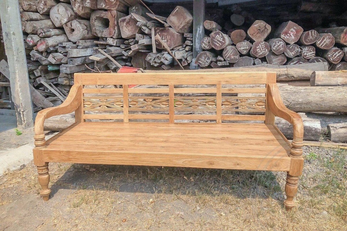 Teakholz Lounge Gartenbank 200cm XL - Souren Furniture (CH)