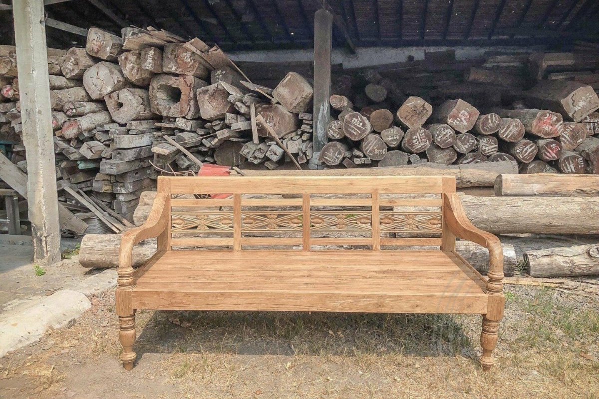 Teakholz Lounge Gartenbank 200cm XL - Souren Furniture (CH)