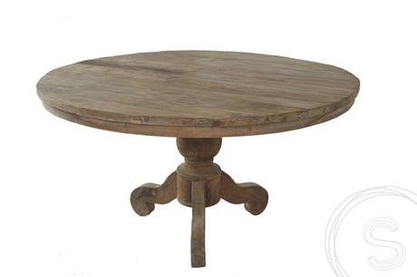 Teakholz Runder Tisch 110cm Altholz - Souren Furniture (CH)