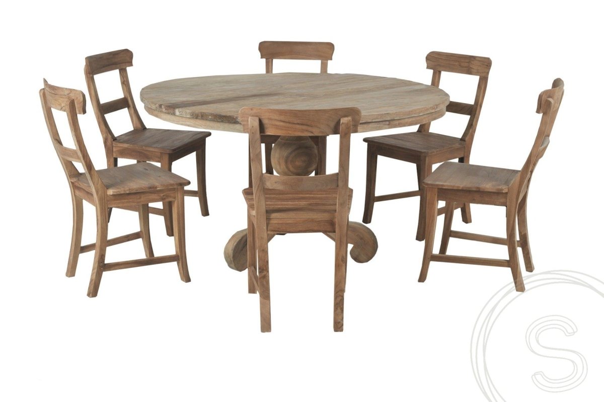 Teakholz Rundtisch 140 cm Altholz - Souren Furniture (CH)