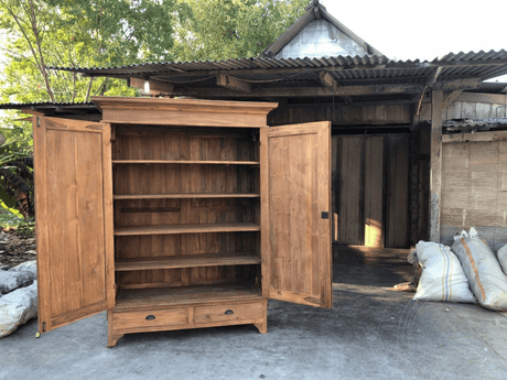 Teakholz Schrank 140 cm - Souren Furniture (CH)