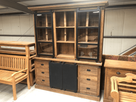 Teakholz Schrank mit Stahl - Souren Furniture (CH)
