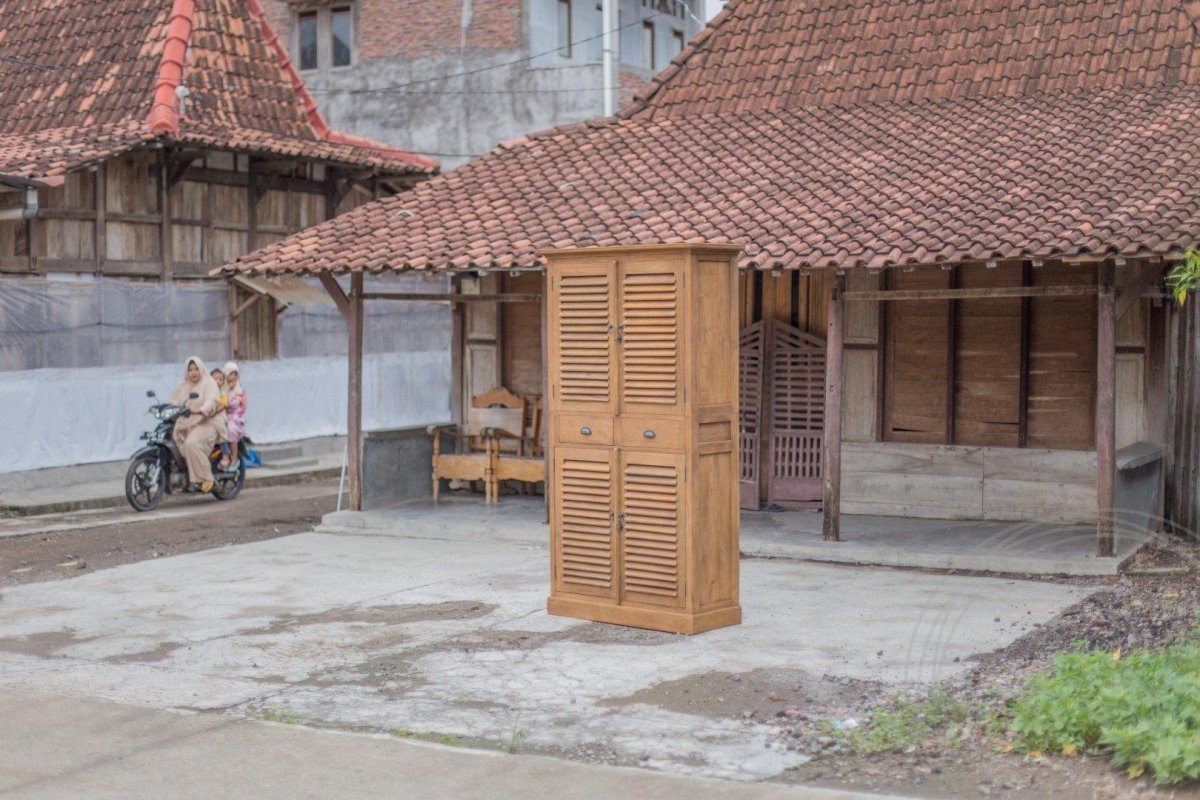 Teakholz Schuhschrank Lombok - Souren Furniture (CH)
