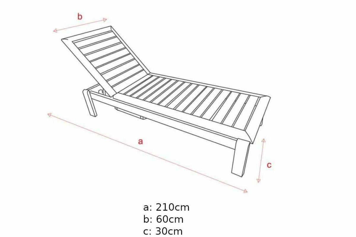 Teakholz Sonnenliege - Souren Furniture (CH)