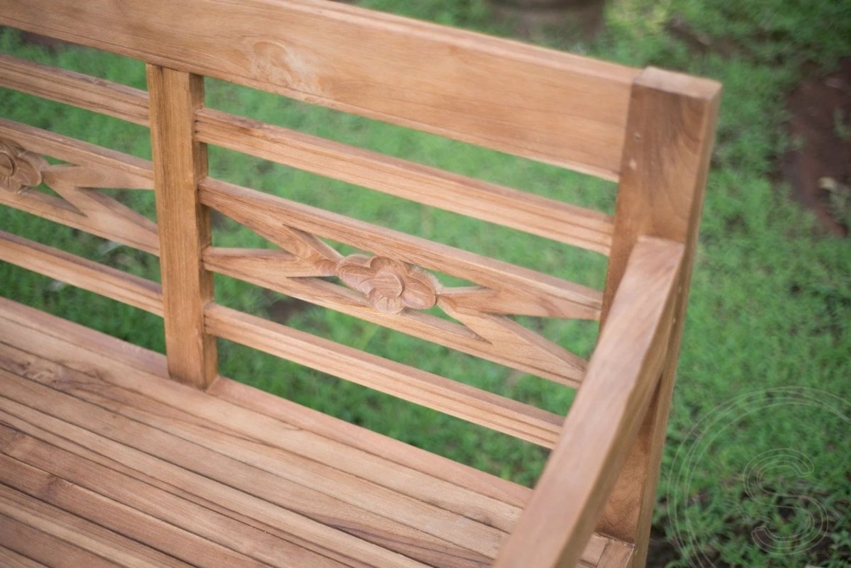 Teakholz Stationsbank 2 Sitzer - Souren Furniture (CH)