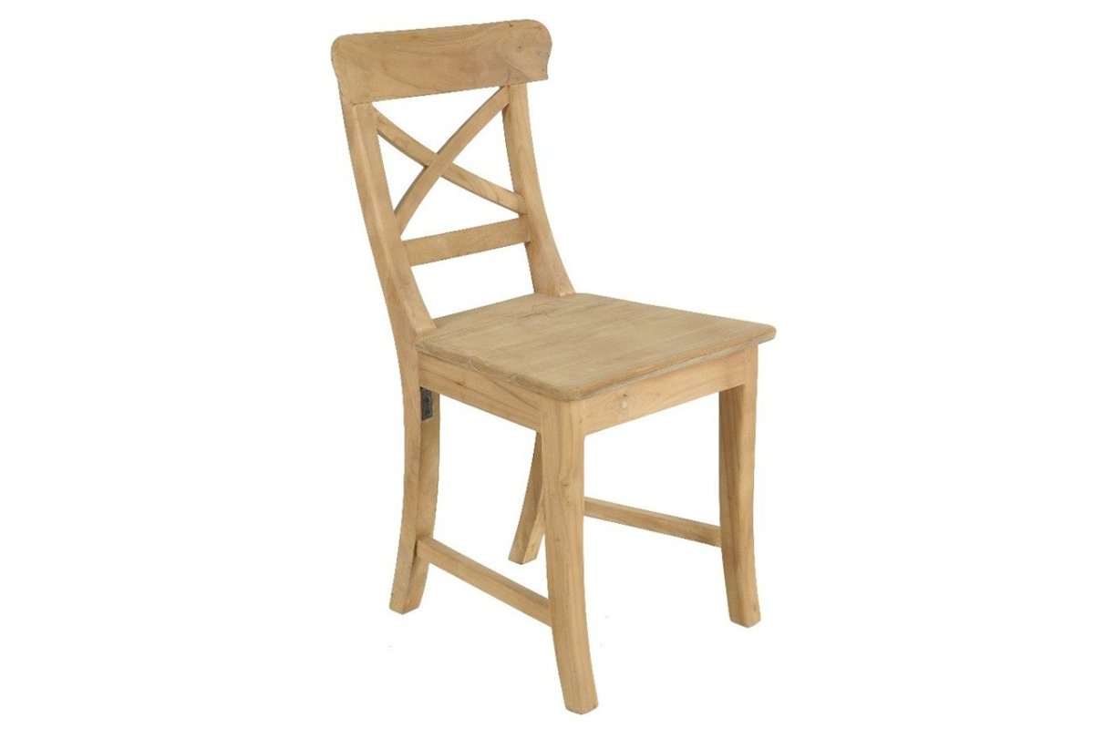 Teakholz Stuhl Berlin mit Kreuz - Souren Furniture (CH)
