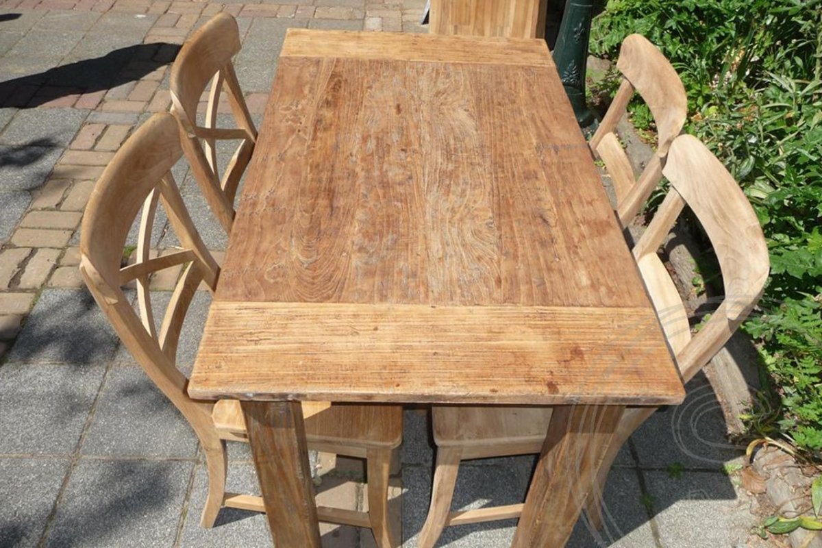 Teakholz Tisch 120 x 80 cm Altholz - Souren Furniture (CH)