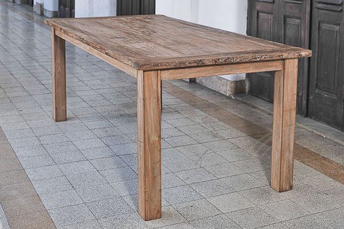 Teakholz Tisch 200 x 100 Altholz - Souren Furniture (CH)