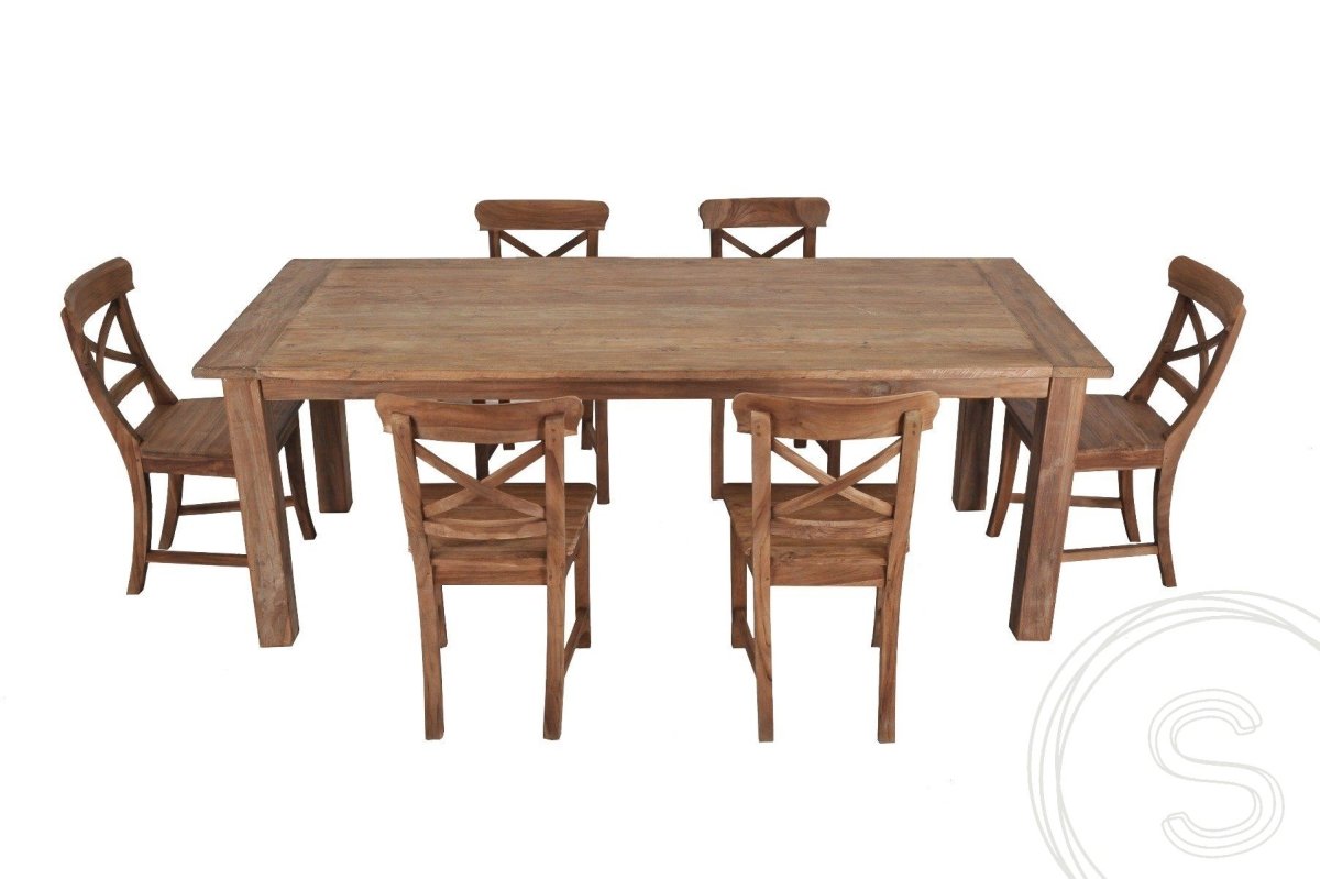 Teakholz Tisch 200 x 100 Altholz - Souren Furniture (CH)
