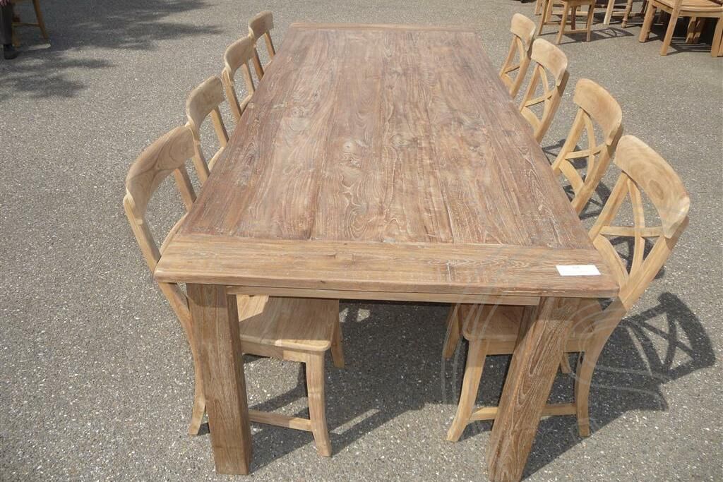 Teakholz Tisch 240 x 100 cm Altholz - Souren Furniture (CH)