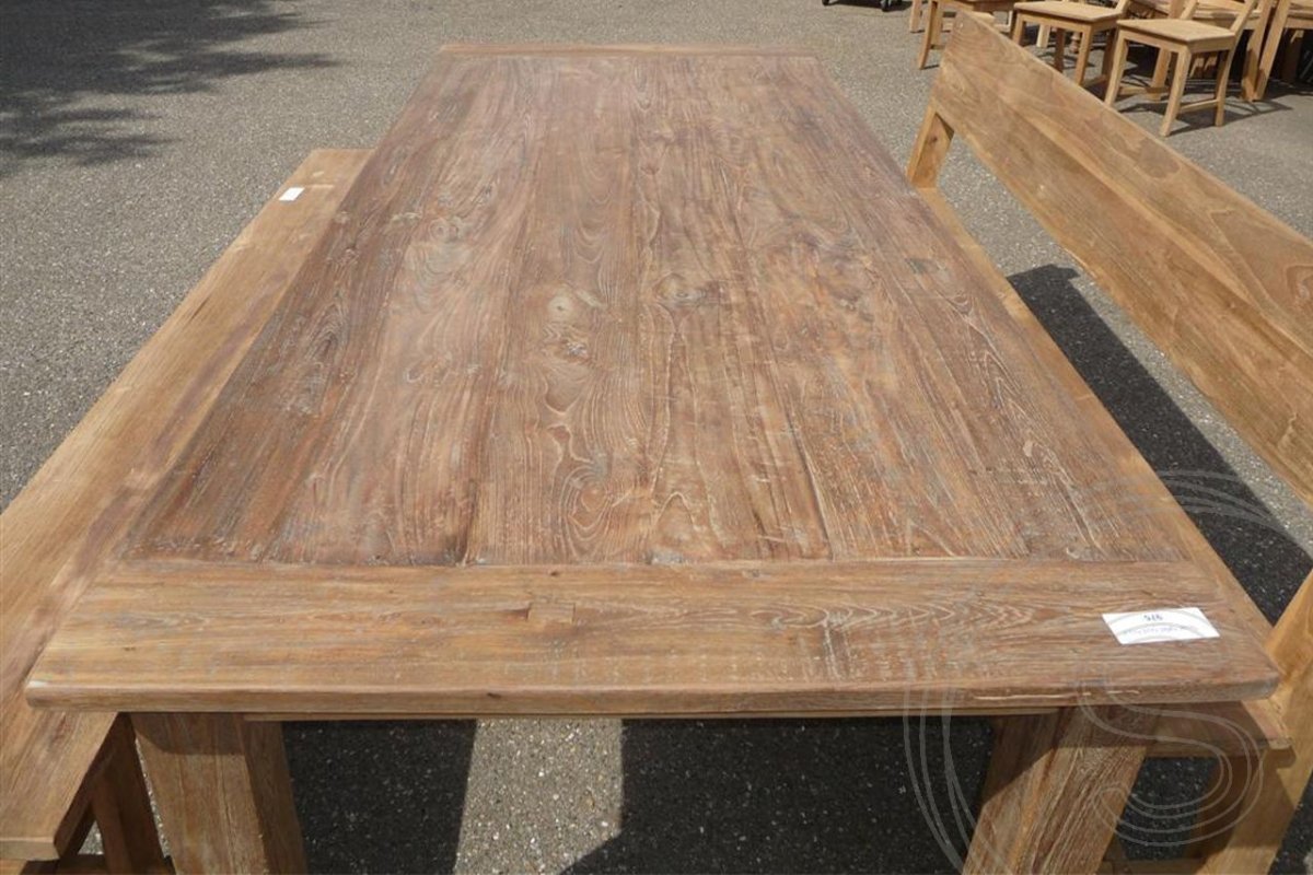 Teakholz Tisch 240 x 100 cm Altholz - Souren Furniture (CH)