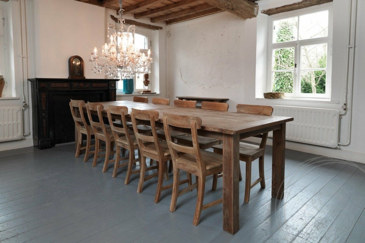 Teakholz Tisch 300 x 100 cm Altholz - Souren Furniture (CH)
