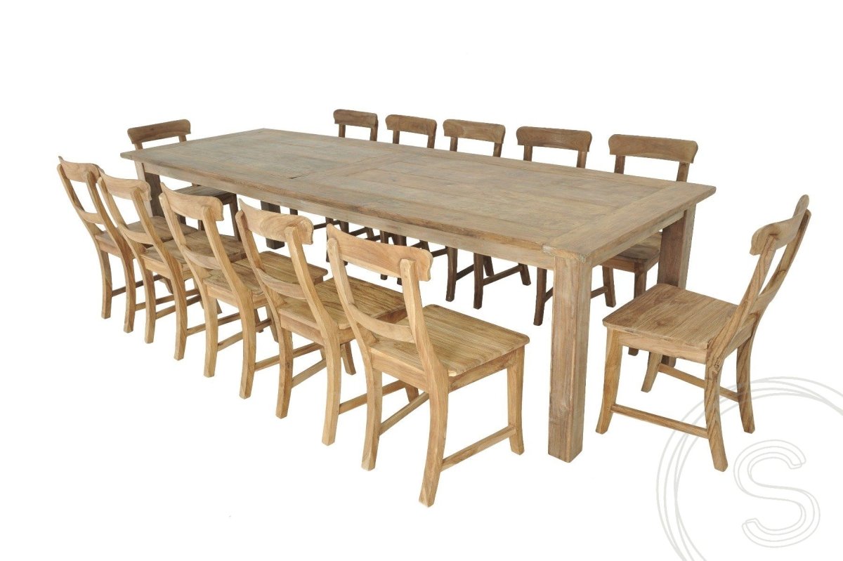 Teakholz Tisch 300 x 100 cm Altholz - Souren Furniture (CH)