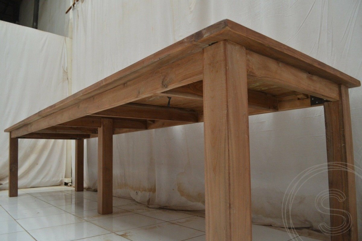 Teakholz Tisch 350 x 100 Altholz - Souren Furniture (CH)