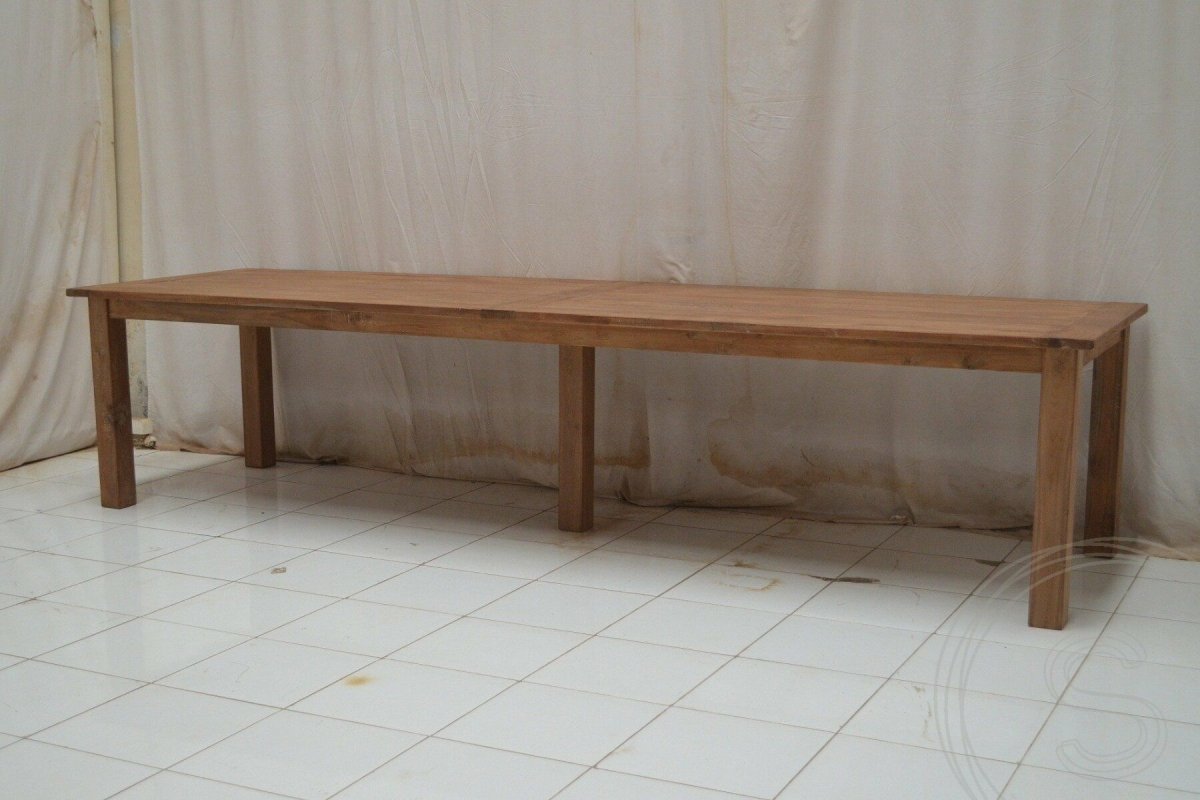 Teakholz Tisch 350 x 100 Altholz - Souren Furniture (CH)