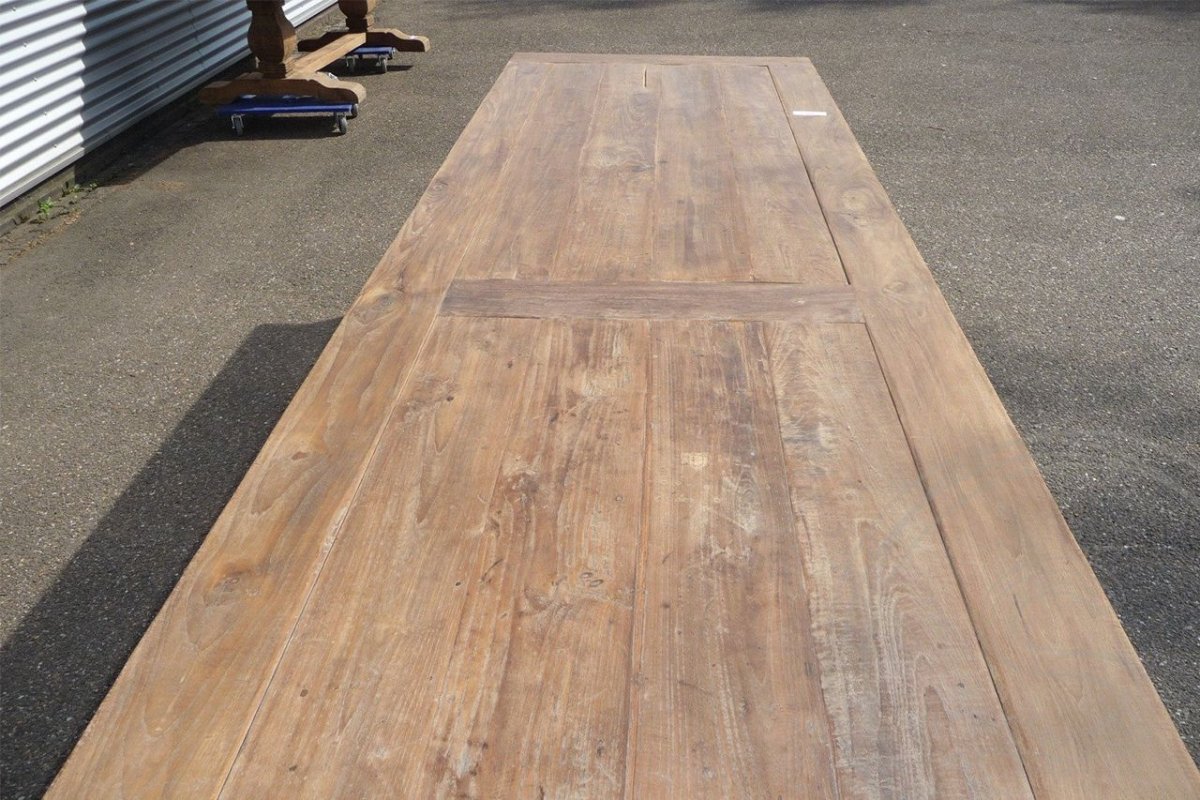 Teakholz Tisch 400 x 100 cm Altholz - Souren Furniture (CH)