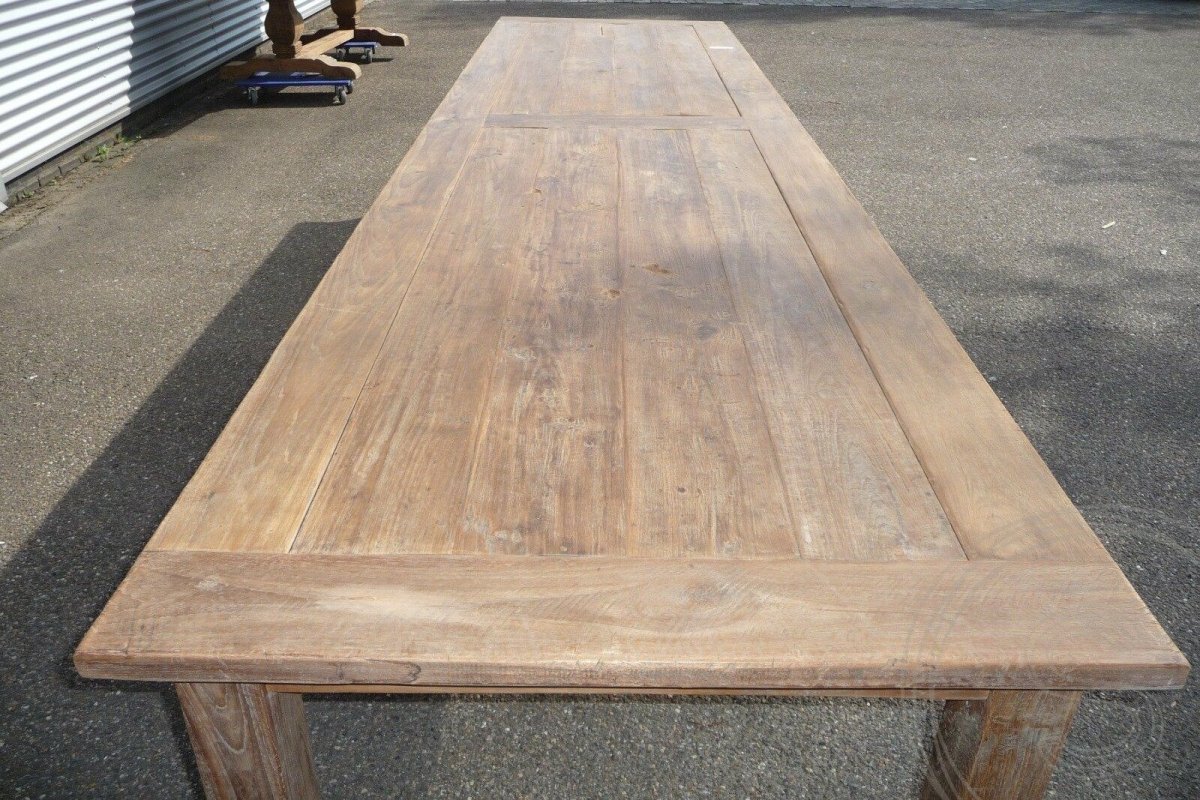 Teakholz Tisch 400 x 100 cm Altholz - Souren Furniture (CH)