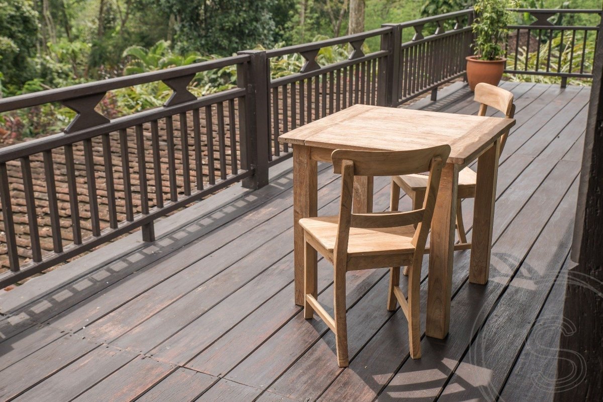 Teakholz Tisch 80x80 cm Altholz - Souren Furniture (CH)