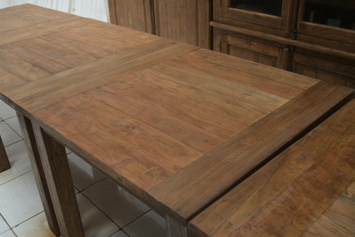 Teakholz Tisch 90x90cm Altholz - Souren Furniture (CH)