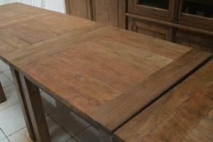 Teakholz Tisch 90x90cm Altholz - Souren Furniture (CH)