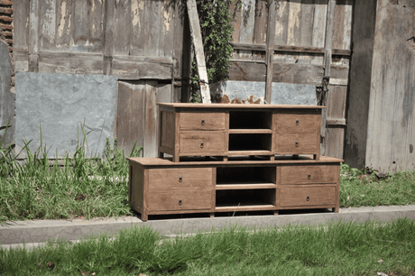 Teakholz TV Möbel aus Altholz 150 cm - Souren Furniture (CH)