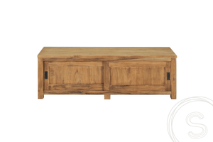 Teakholz TV - Möbel mit Schiebetüren 160 x 50 x 50 - Souren Furniture (CH)