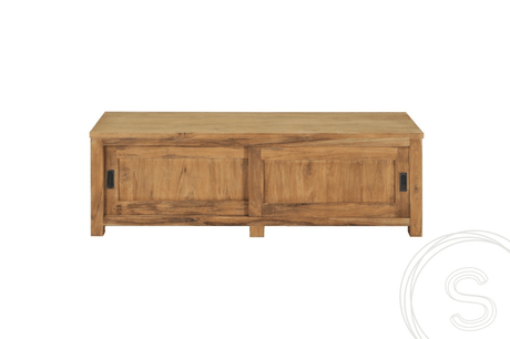 Teakholz TV - Möbel mit Schiebetüren 160 x 50 x 50 - Souren Furniture (CH)