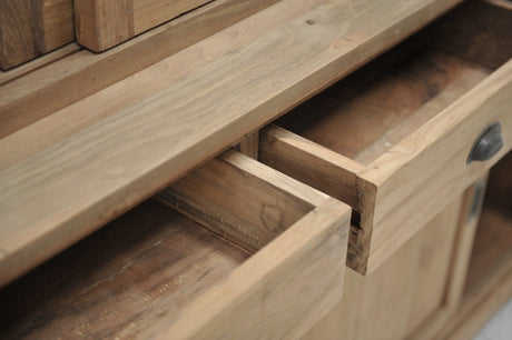 Teakholz Vitrinenschrank 140 cm - Souren Furniture (CH)