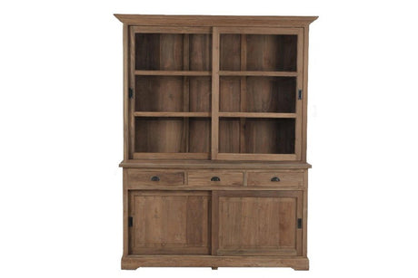 Teakholz Vitrinenschrank 140 cm - Souren Furniture (CH)