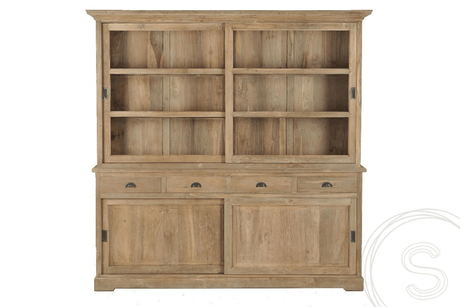 Teakholz Vitrinenschrank 180 cm - Souren Furniture (CH)