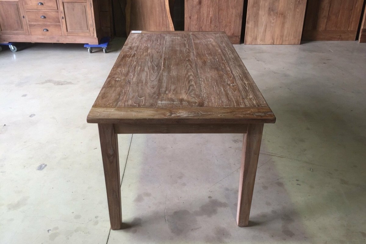 Teakholztisch mit Schubladen 180x90cm Altholz - Souren Furniture (CH)