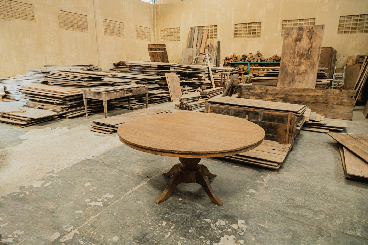 Runder Teak Esstisch Anteak