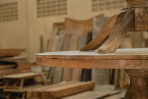 Runder Teak Esstisch Anteak