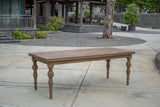 Tisch aus Teakholz mit 220x90cm und gedrehten Beinen - Souren Furniture (CH)