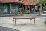 Tisch aus Teakholz mit 220x90cm und gedrehten Beinen - Souren Furniture (CH)