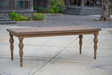 Tisch aus Teakholz mit 220x90cm und gedrehten Beinen - Souren Furniture (CH)
