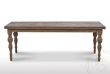 Tisch aus Teakholz mit 220x90cm und gedrehten Beinen - Souren Furniture (CH)