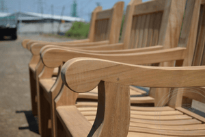 Teak Gartentisch Mammut 300cm + 8 Gartenstühle Mammut
