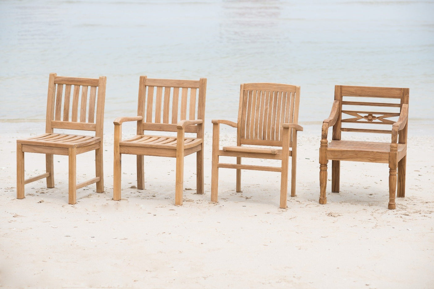 Teak tuinstoel Beaufort zonder armleuning - Souren Meubels