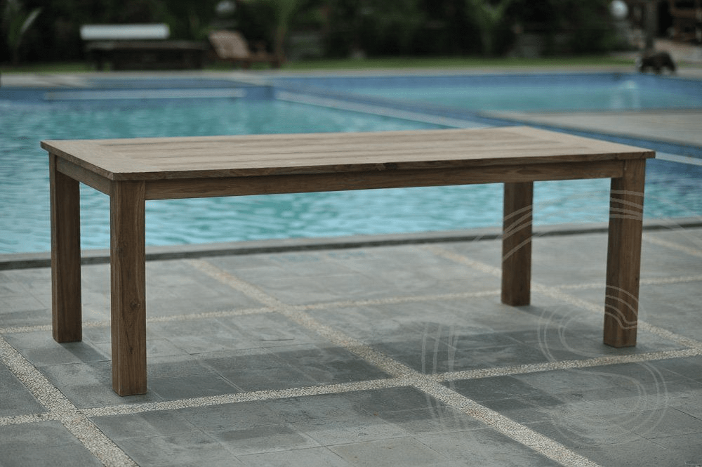 Teak Gartentisch 220x100cm + 6 Beaufort Stühle