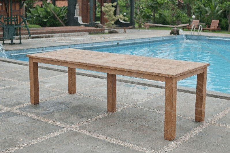 Teak Gartentisch 260x100cm + 8 Beaufort Stühle