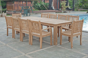 Teak tuintafel 280x100 cm - Souren Meubels